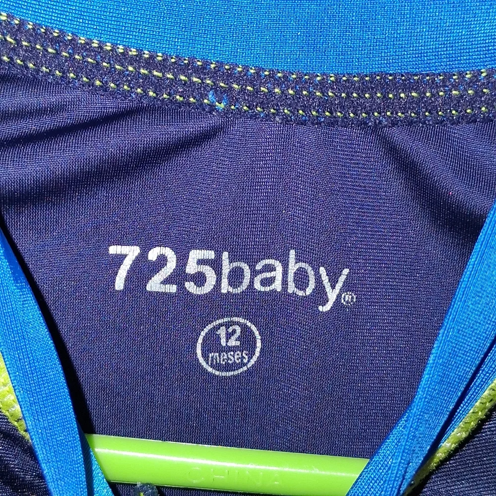 Kids Pirate Rashguard Swimsuit - Navy with Red Accent